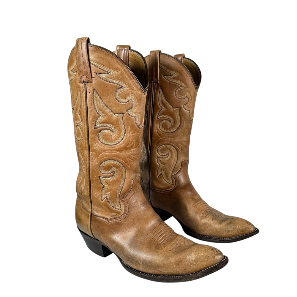 VINTAGE PANHANDLE SLIM Cowhide Western Cowboy Boots